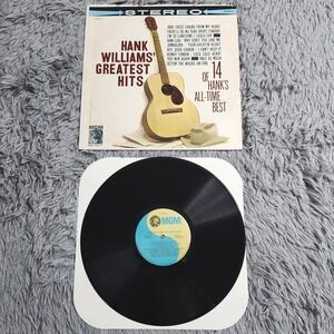 Hank Williams Greatest Hits Vinyl Record‎ LP MGM E3918 Stereo Vintage